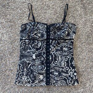 Studio Y Y2K Lace Corset Style Tank Top